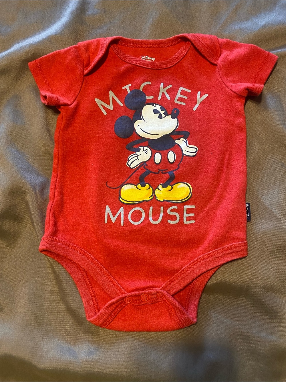 Disney Red Mickey Mouse Baby One-Piece 3-6 months